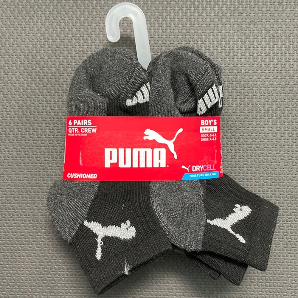Puma 6 Pairs Quarter Socks